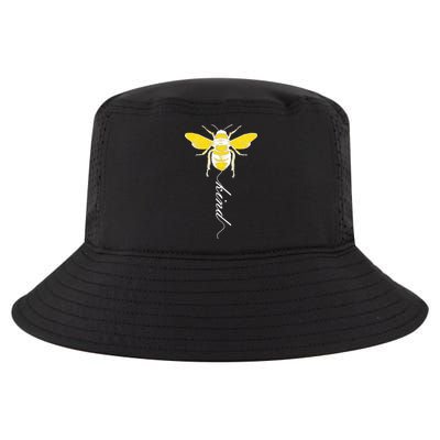 Bee Kind Bumblebee Script Cool Comfort Performance Bucket Hat