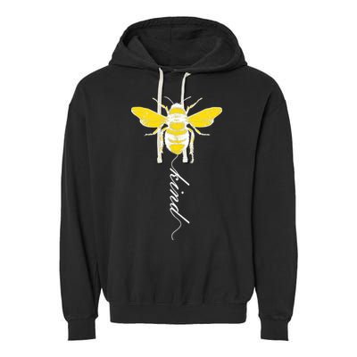 Bee Kind Bumblebee Script Garment-Dyed Fleece Hoodie