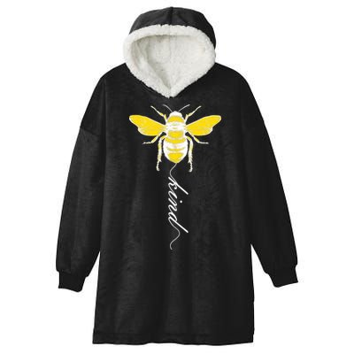 Bee Kind Bumblebee Script Hooded Wearable Blanket