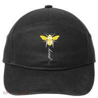 Bee Kind Bumblebee Script 7-Panel Snapback Hat