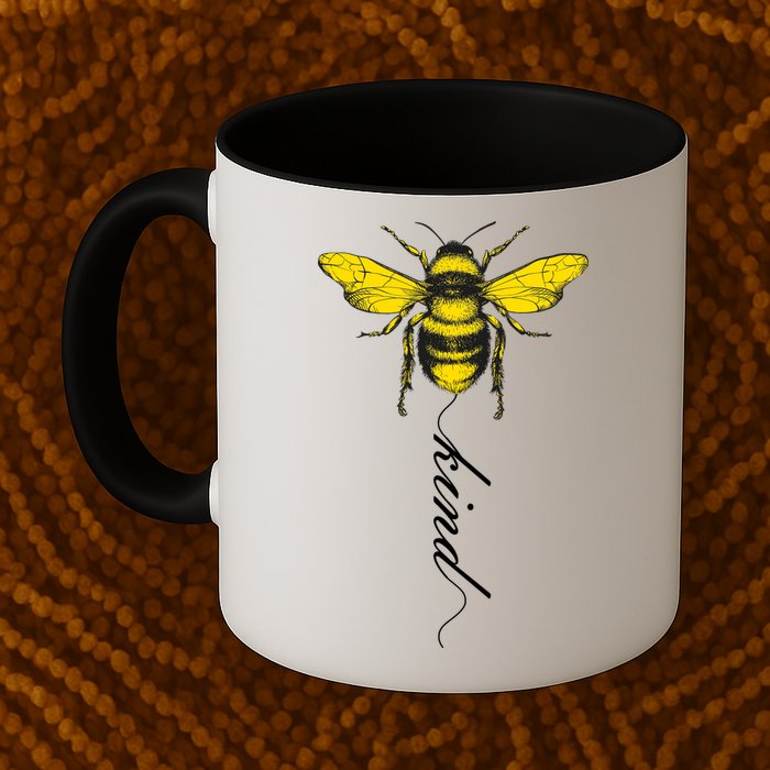 Bee Kind Bumblebee Script Mug