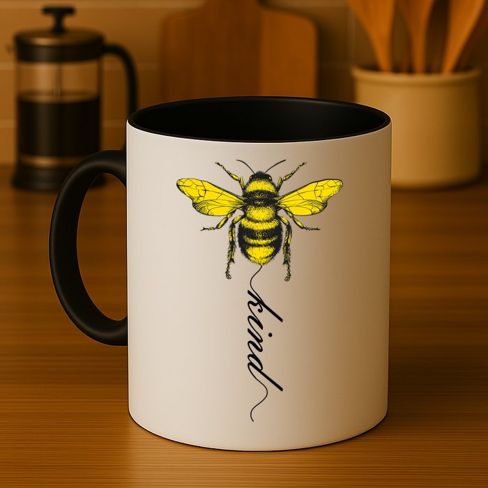 Bee Kind Bumblebee Script Mug