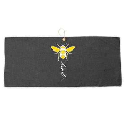 Bee Kind Bumblebee Script Large Microfiber Waffle Golf Towel