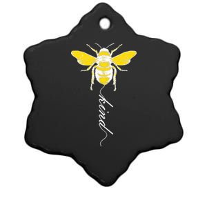 Bee Kind Bumblebee Script Ceramic Star Ornament