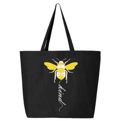 Bee Kind Bumblebee Script 25L Jumbo Tote