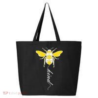 Bee Kind Bumblebee Script 25L Jumbo Tote