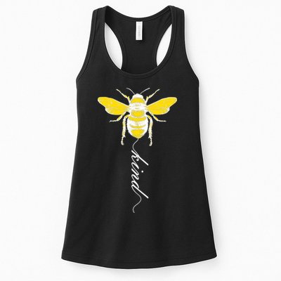 Bee Kind Bumblebee Script Womens Tank Top