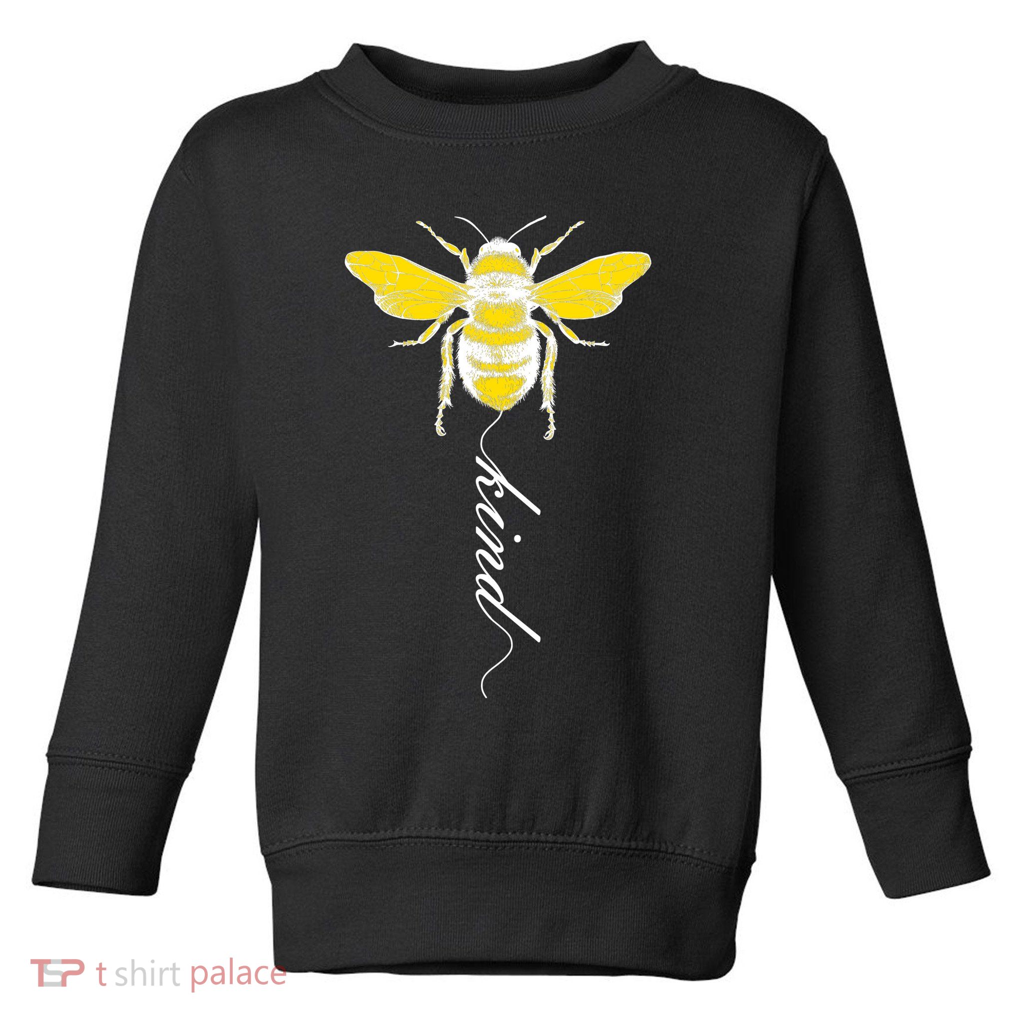 Bee Kind Bumblebee Script Toddler Sweatshirt