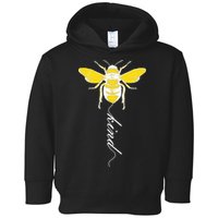 Bee Kind Bumblebee Script Toddler Hoodie