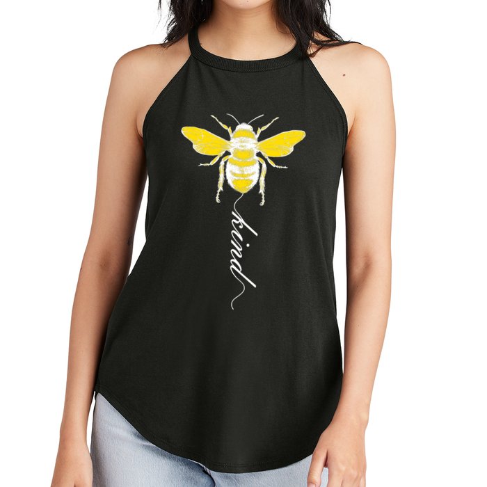 Bee Kind Bumblebee Script Women's Perfect Tri Rocker Tank