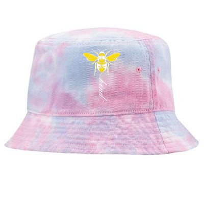 Bee Kind Bumblebee Script Tie-Dyed Bucket Hat