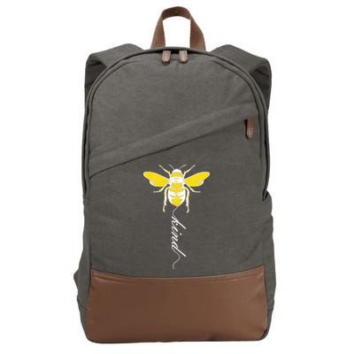 Bee Kind Bumblebee Script Cotton Canvas Backpack