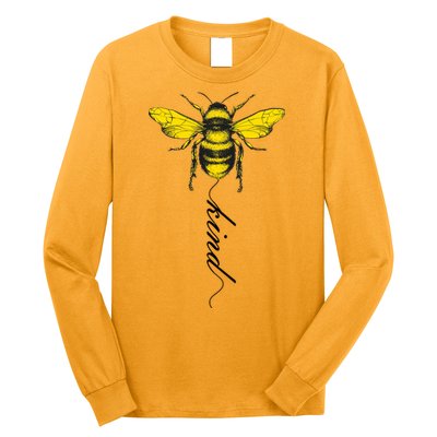 Bee Kind Bumblebee Script Long Sleeve Shirt