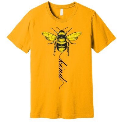 Bee Kind Bumblebee Script Premium T-Shirt