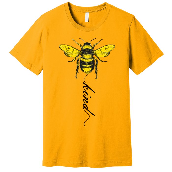 Bee Kind Bumblebee Script Premium T-Shirt