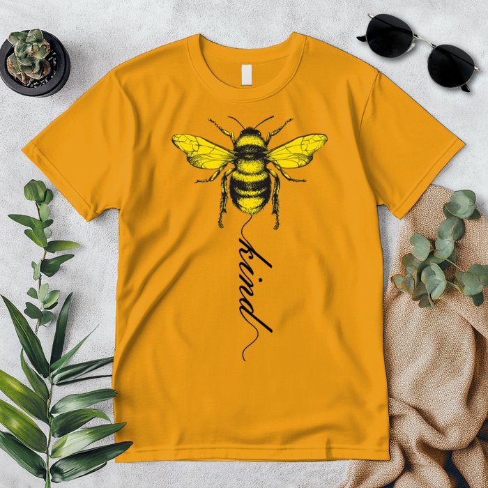 Bee Kind Bumblebee Script Premium T-Shirt