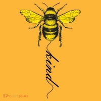 Bee Kind Bumblebee Script Pom Pom 12in Knit Beanie