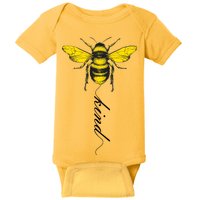 Bee Kind Bumblebee Script Baby Bodysuit