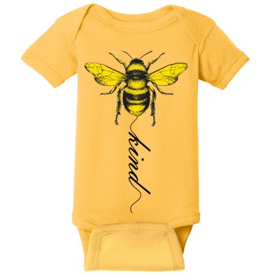 Bee Kind Bumblebee Script Baby Bodysuit