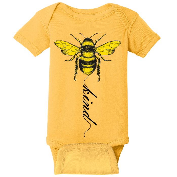 Bee Kind Bumblebee Script Baby Bodysuit