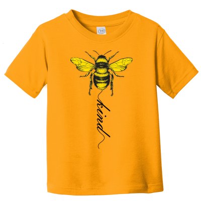 Bee Kind Bumblebee Script Toddler T-Shirt