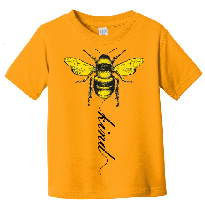 Bee Kind Bumblebee Script Toddler T-Shirt