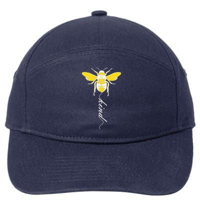 Bee Kind Bumblebee Script 7-Panel Snapback Hat