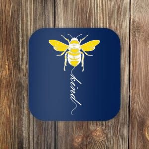 Bee Kind Bumblebee Script Coaster