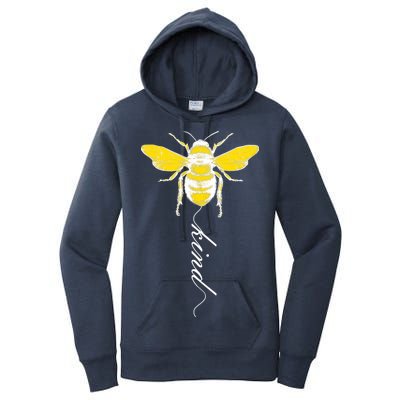 Bee Kind Bumblebee Script Women's Pullover Hoodie