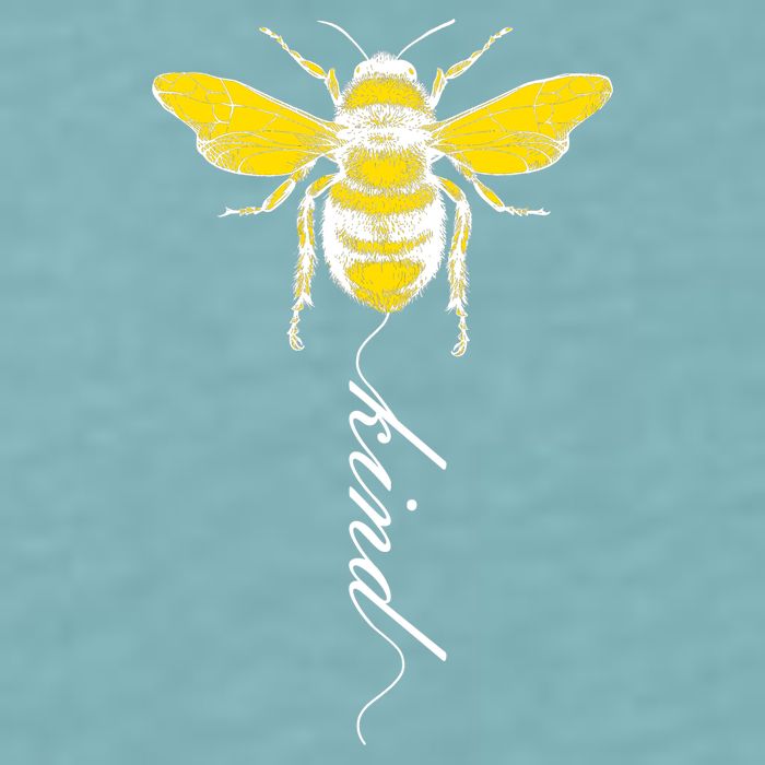 Bee Kind Bumblebee Script Sueded Cloud Jersey T-Shirt
