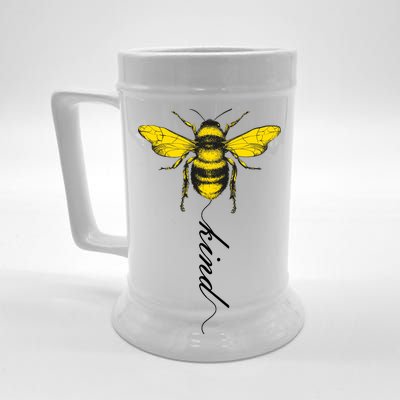 Bee Kind Bumblebee Script Beer Stein