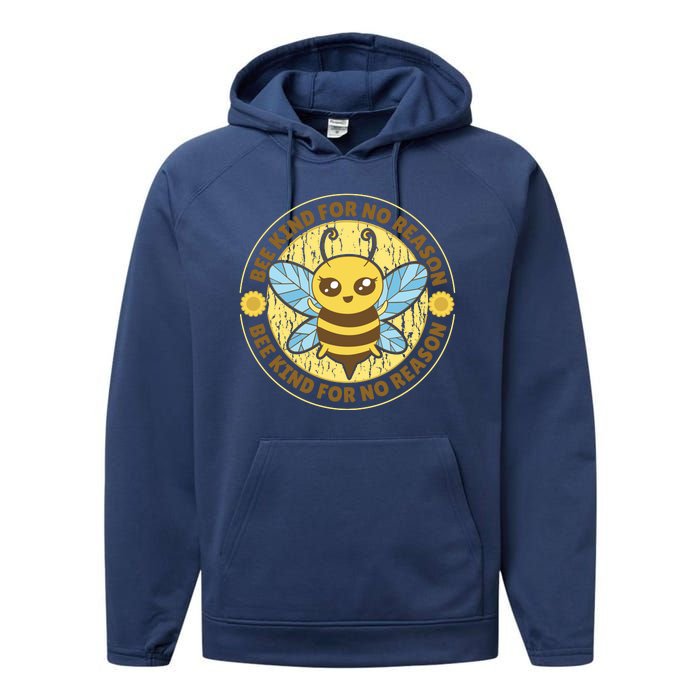 Bee Kind For No Reason Performance Fleece Hoodie