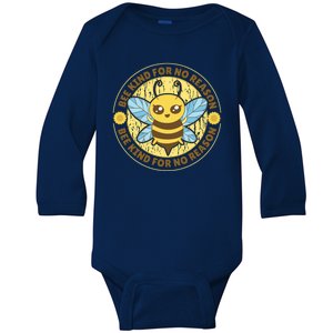 Bee Kind For No Reason Baby Long Sleeve Bodysuit