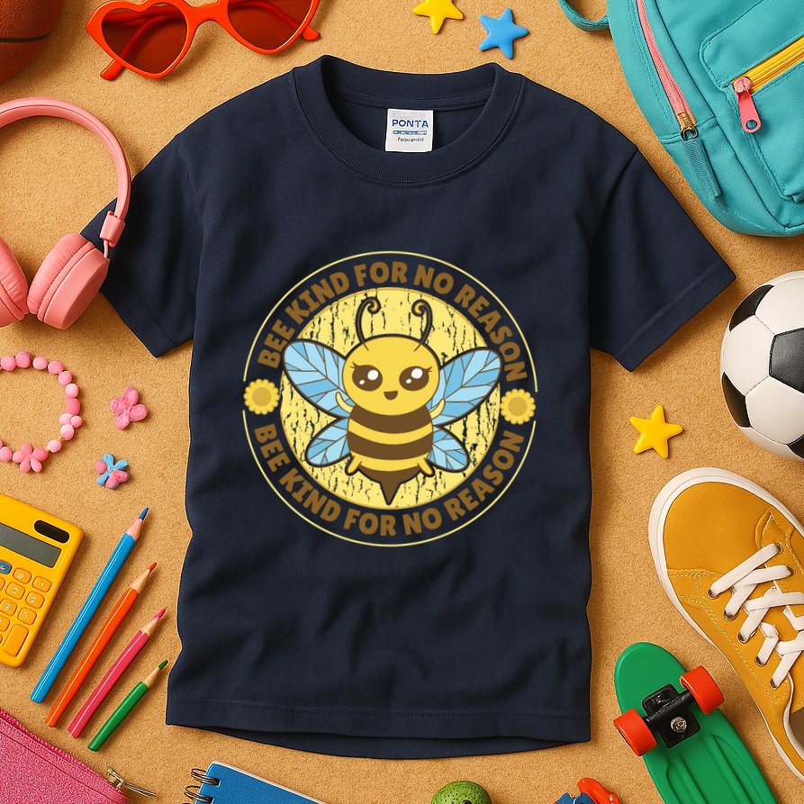 Bee Kind For No Reason Kids T-Shirt