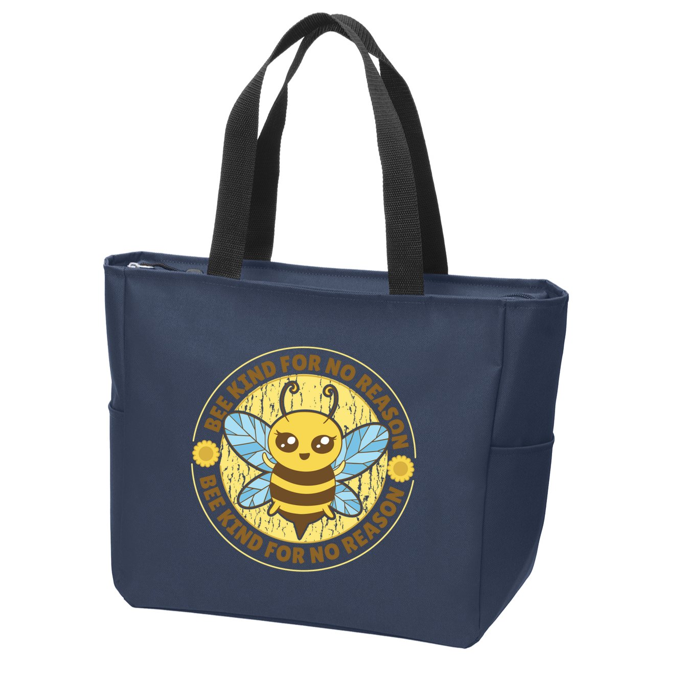 Bee Kind For No Reason Zip Tote Bag