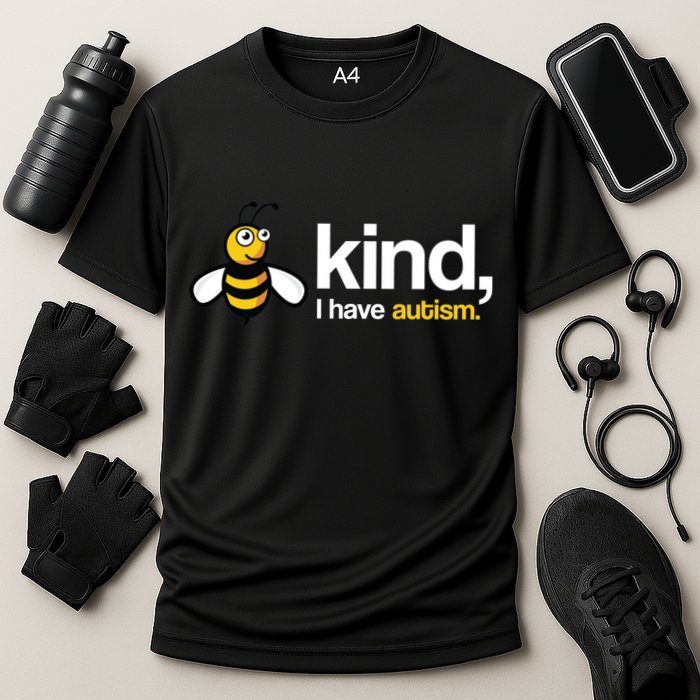 Bee Kind I Have Autism Cooling Performance Crew T-Shirt