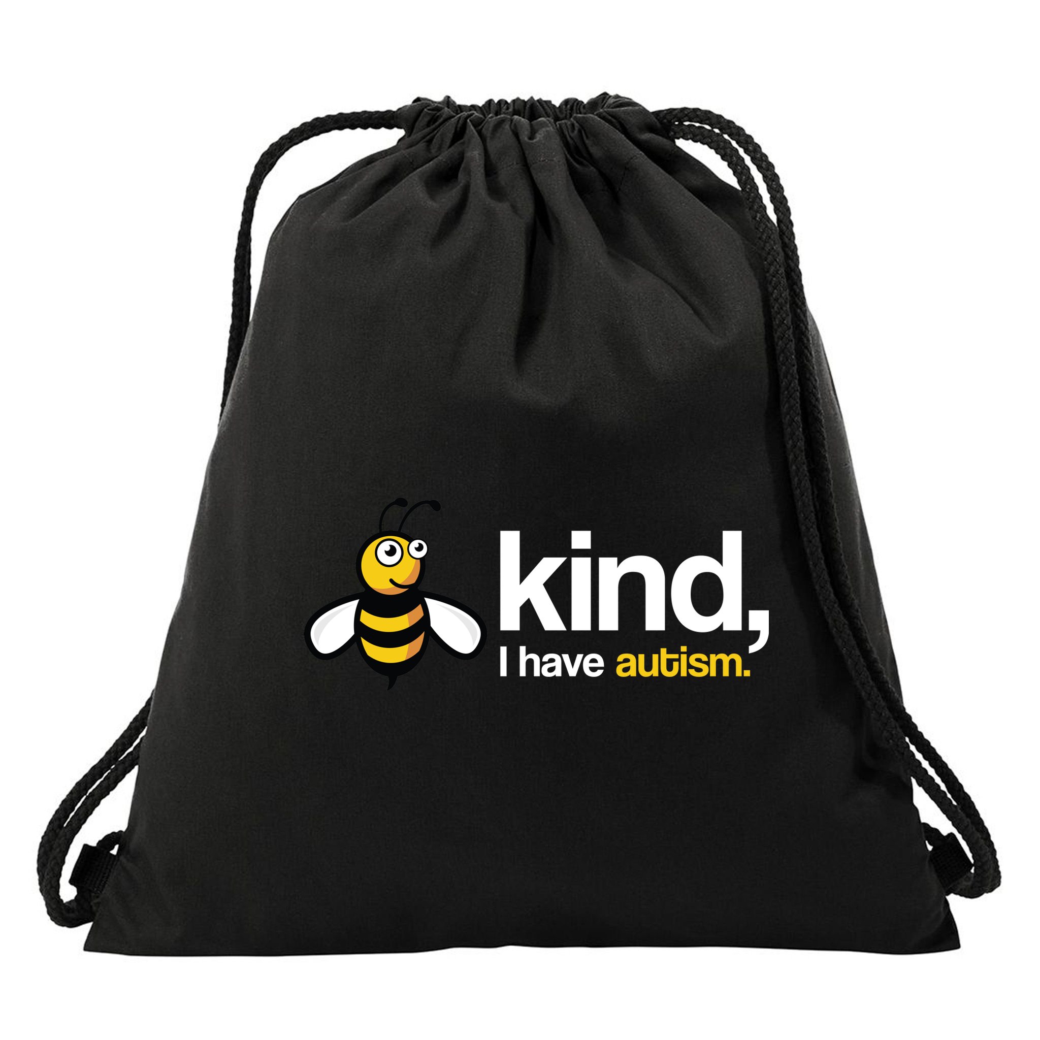 Bee Kind I Have Autism Drawstring Bag