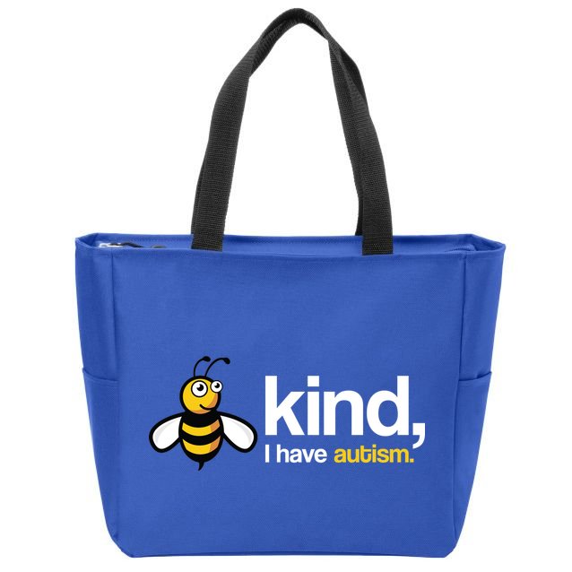 Bee Kind I Have Autism Zip Tote Bag