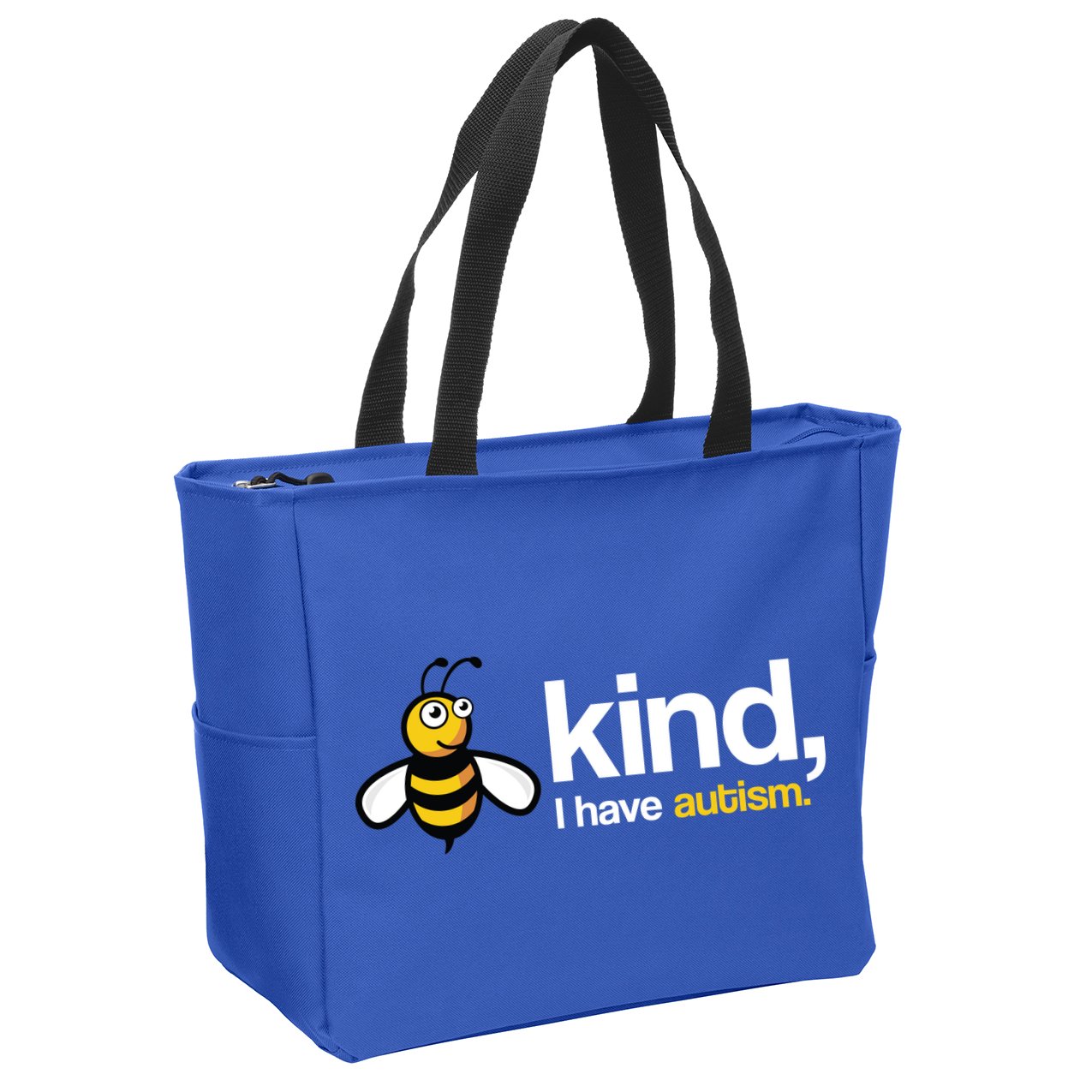 Bee Kind I Have Autism Zip Tote Bag