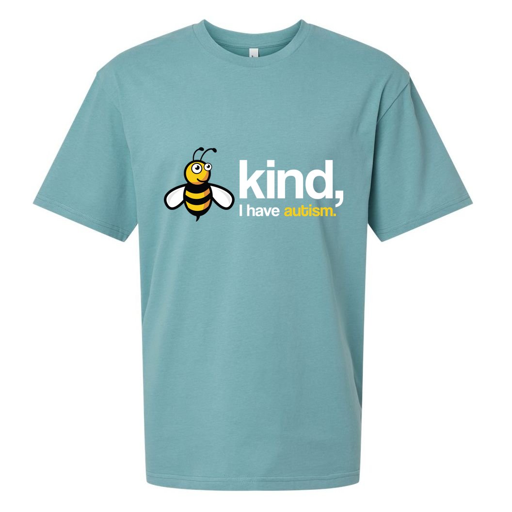 Bee Kind I Have Autism Sueded Cloud Jersey T-Shirt