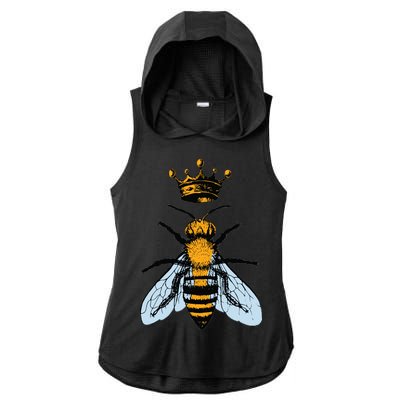 Bee King Crown Ladies PosiCharge Tri-Blend Wicking Draft Hoodie Tank