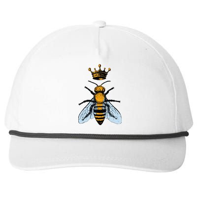 Bee King Crown Snapback Five-Panel Rope Hat