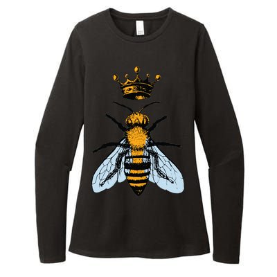 Bee King Crown Womens CVC Long Sleeve Shirt