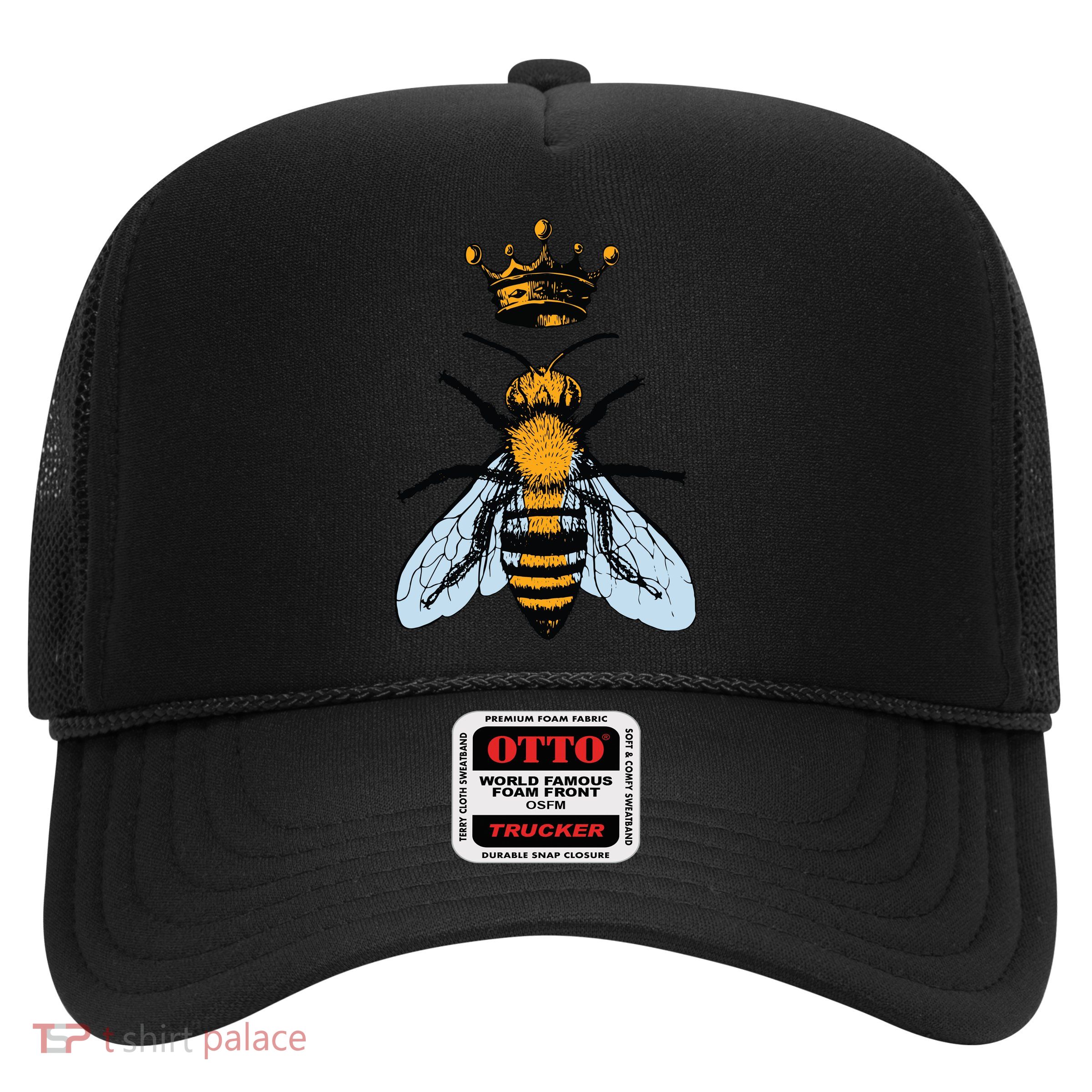 Bee King Crown Trucker Hat