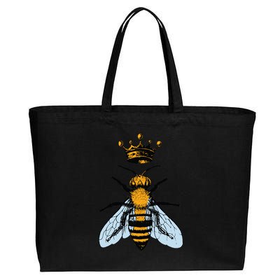 Bee King Crown Cotton Canvas Jumbo Tote