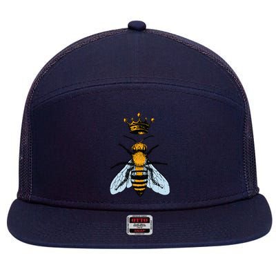 Bee King Crown 7 Panel Mesh Trucker Snapback Hat