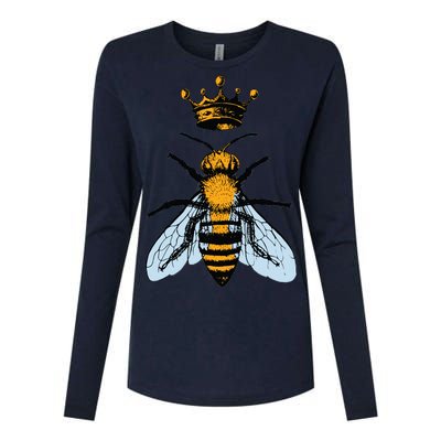 Bee King Crown Womens Cotton Relaxed Long Sleeve T-Shirt