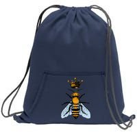 Bee King Crown Sweatshirt Cinch Pack Bag