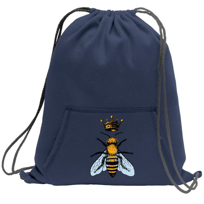 Bee King Crown Sweatshirt Cinch Pack Bag