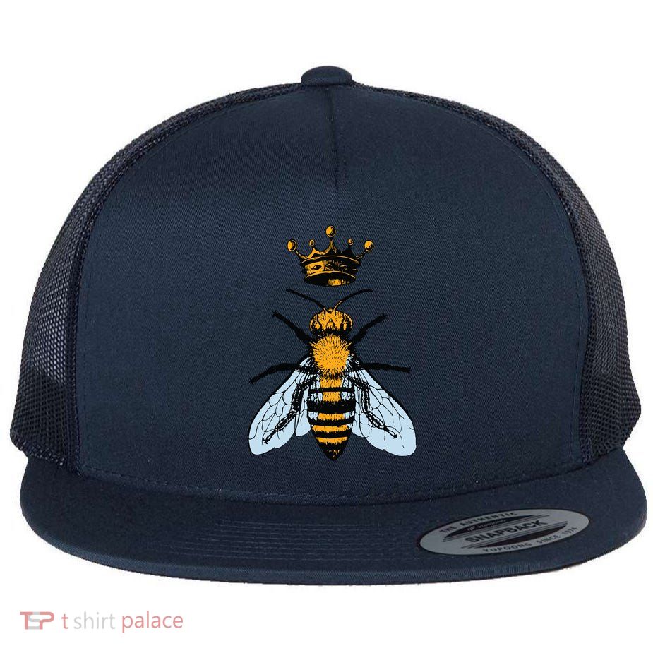 Bee King Crown Flatbill Hat